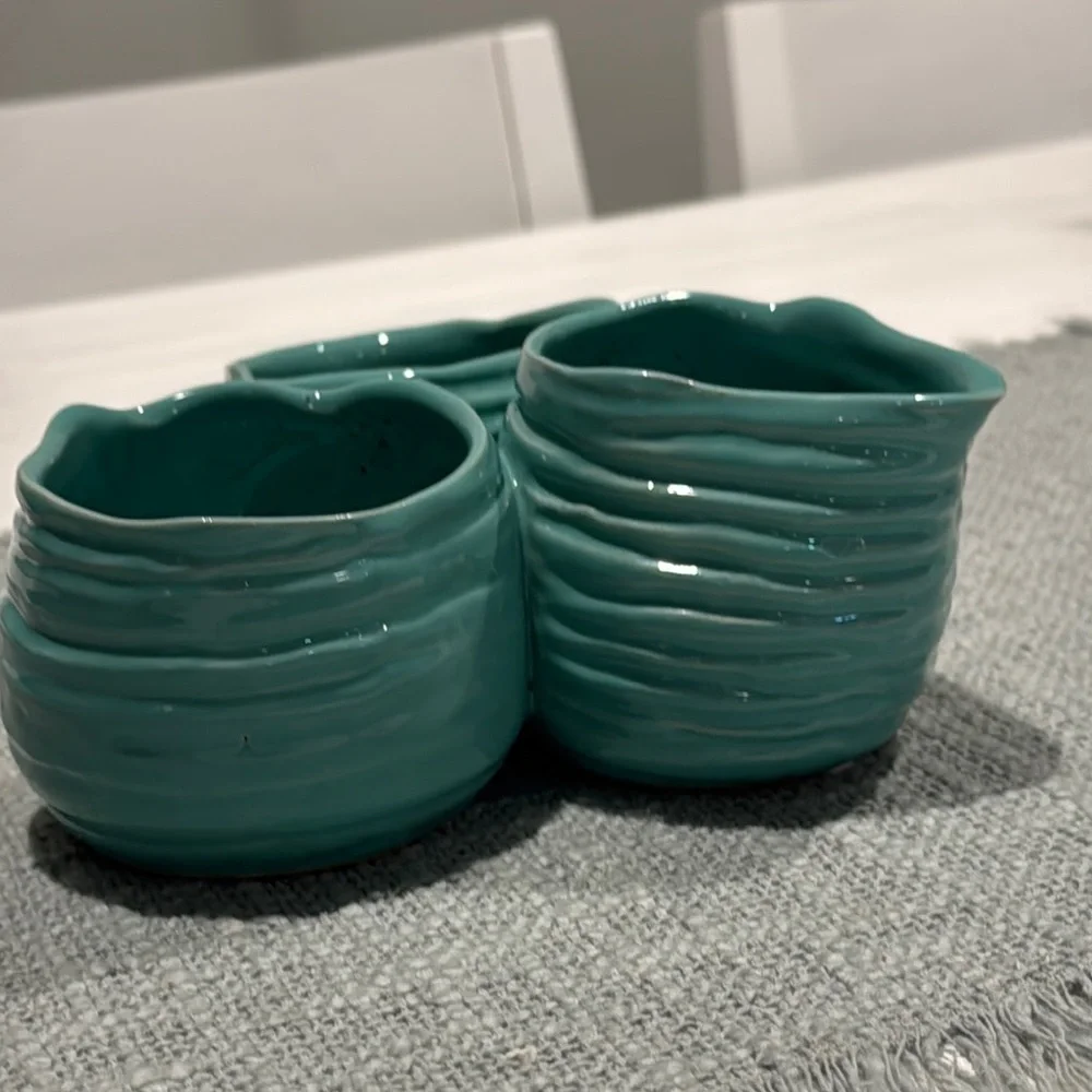 Elegant Teal Ceramic Planters